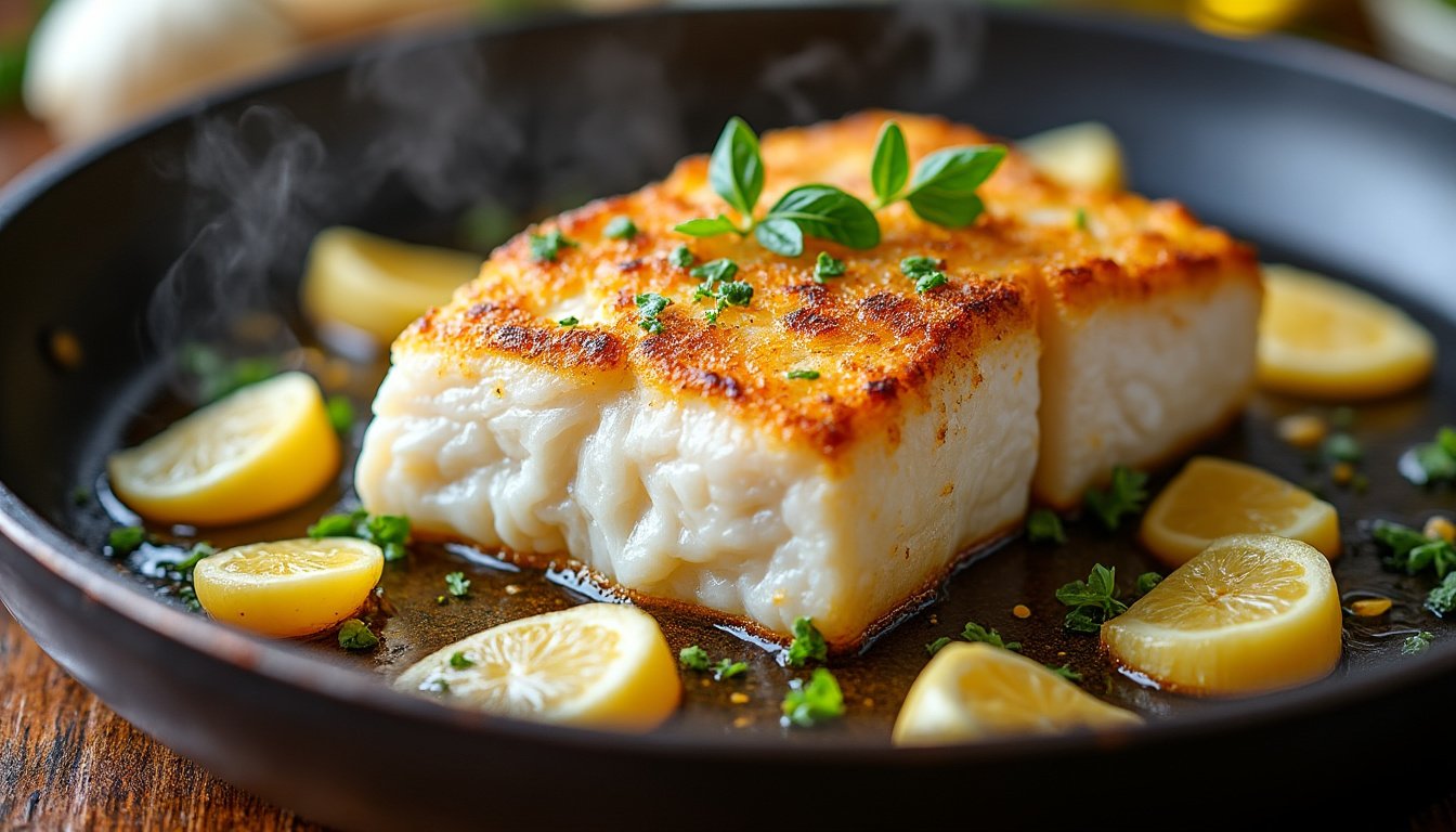 découvrez une recette simple et savoureuse de morue à l'ail à la poêle, parfaite pour un repas rapide et délicieux. idéale pour les amateurs de saveurs marines.