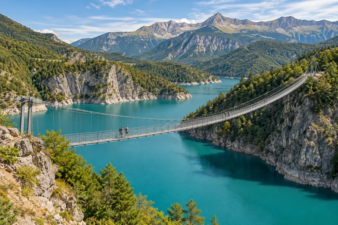 Sortir autour de Grenoble au lac de Monteynard et sur ses passerelles
