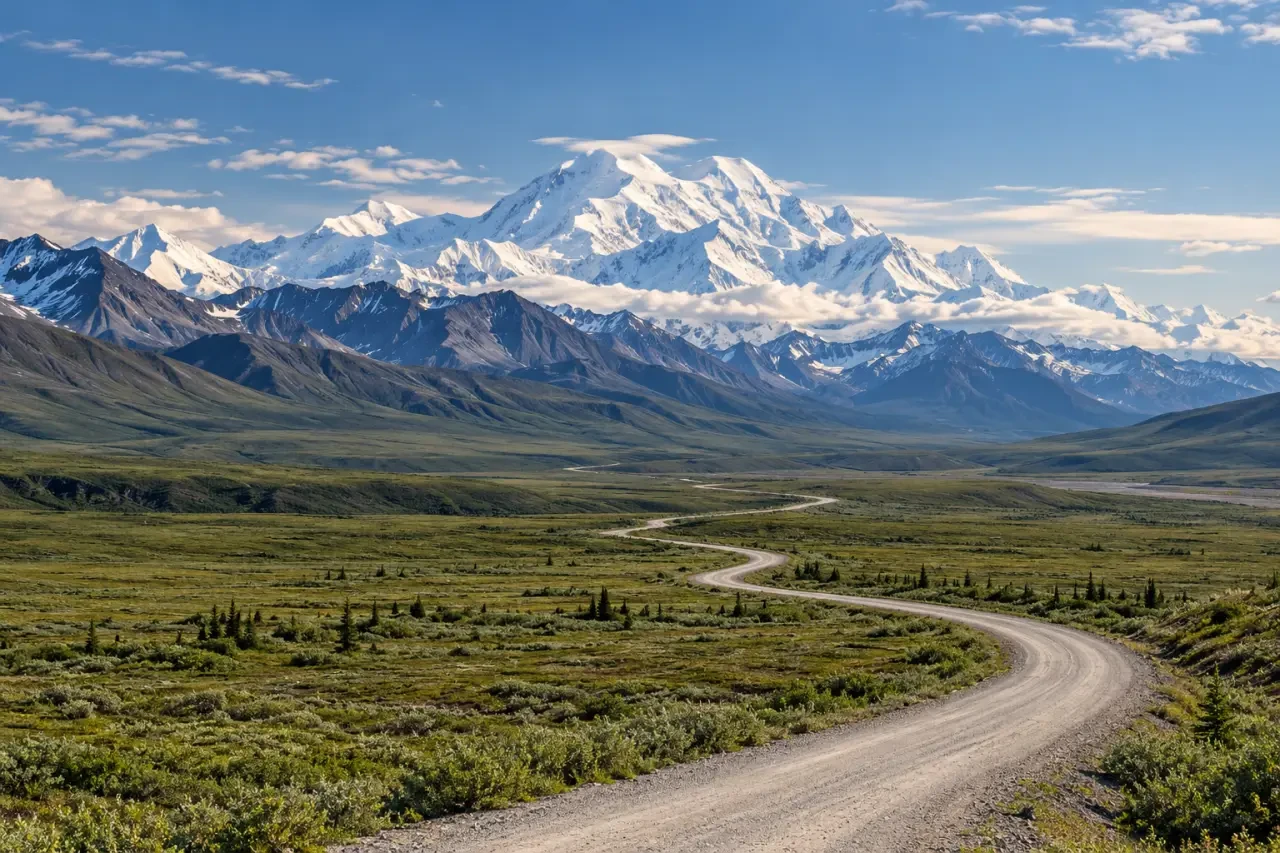 Organiser un voyage en Alaska : paysage du parc national de Denali et route panoramique