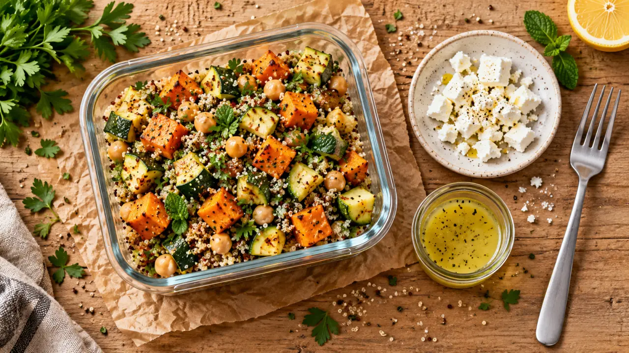 Idées recettes healthy : lunch box pois chiches quinoa et patate douce