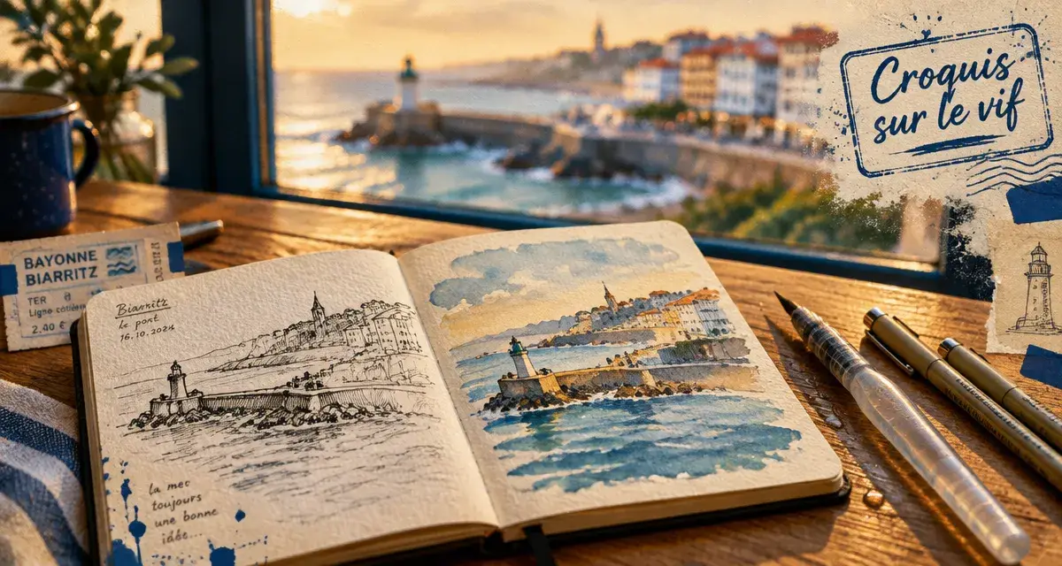 Stage carnet de voyage 2025 : carnet et croquis sur le vif en France